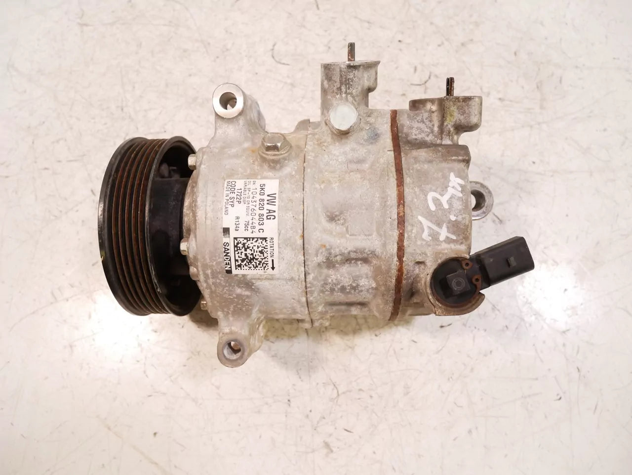 Compresor de aire acondicionado Audi Seat Skoda Volkswagen 1,2 TSI CBZB CBZ 5K0820803C