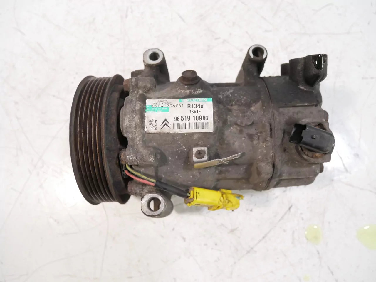 Compresor de aire acondicionado – Peugeot 207 1.6 Turbo 5FX EP6DT 9651910980